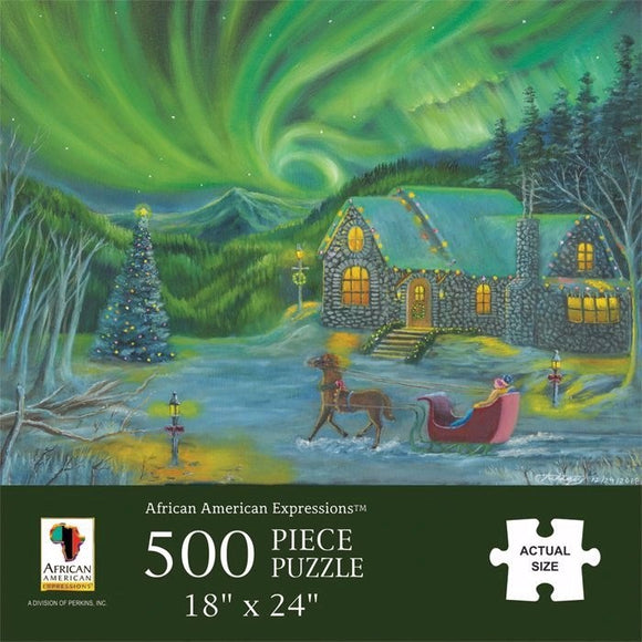 Jigsaw Puzzle-Christmas Cottage Scene (500 Pieces)