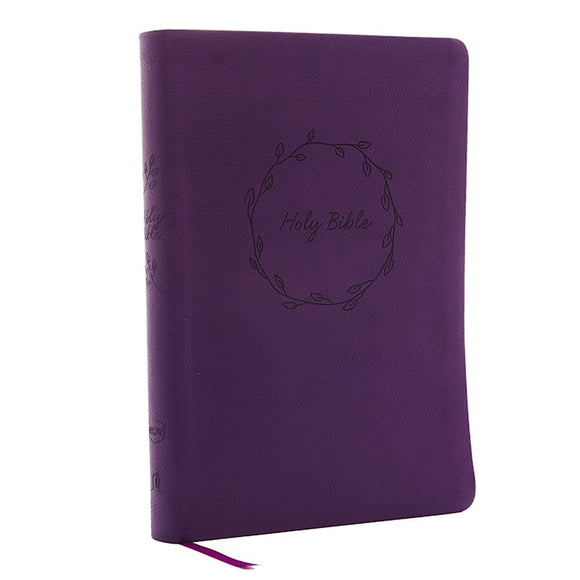 NKJV Thinline Bible/Large Print (Comfort Print)-Purple Leathersoft